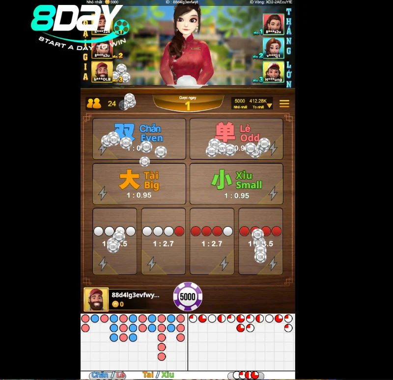 Cách tính xác suất Xóc đĩa 8Day